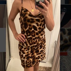 Silk Flowy Cheetah print Dress